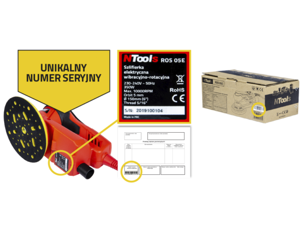 125005-13 Elektrische excentrische schuurmachine